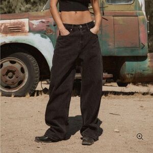 NWOT Elwood Baggy Denim Pants In Washed Black Size 32